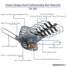 Load image into Gallery viewer, 250 Miles Outdoor Digital Amplified HDTV Antenna, Motorized 360° Rotation W/ Pole