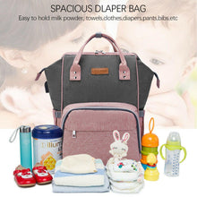 Load image into Gallery viewer, USB Baby Diaper Bag With Feeding Bottle Bag - Until Times Up