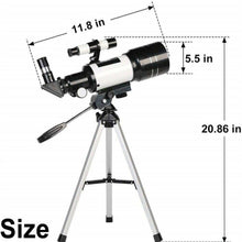 Load image into Gallery viewer, Professional Astronomical 150x Magnification Refracting Telescope 300/70mm With Tripod Phone Adapter - Until Times Up