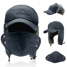 Load image into Gallery viewer, Premium Mens Winter Cold Weather Snow Hat With Ear Flaps And Brim