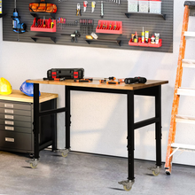 Load image into Gallery viewer, Portable Adjustable Woodworking Garage Mobile Workbench Table