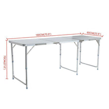 Load image into Gallery viewer, Portable Aluminum Folding Table Indoor/Outdoor