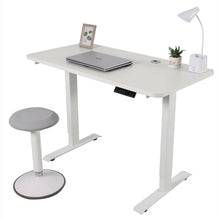 Load image into Gallery viewer, White FlexiDesk Electric Standing Desk Adjustable Height w/ Memory Store Control - Until Times Up