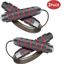 Load image into Gallery viewer, Speed Skipping Rope Tangle Free Jumping Workout Fitness -2 Pack Jump Ropes - Until Times Up