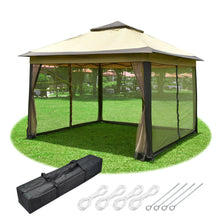 Load image into Gallery viewer, Gazebo Tent with Netting 11x11ft Pop-Up