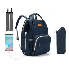 Load image into Gallery viewer, USB Baby Diaper Bag With Feeding Bottle Bag - Until Times Up