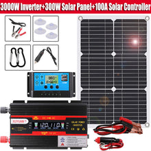 Load image into Gallery viewer, 6000W Complete Solar Panel Kit Solar Power Generator 100A Home 110V Grid System
