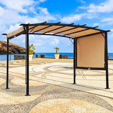 Load image into Gallery viewer, 12 x 9 Ft Patio Retractable Steel Pergola, Outdoor Canopy Gazebo Shade