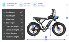 Load image into Gallery viewer, Electric Bike 1000W/2000W 13Ah/20Ah/40Ah 20'' Fat Tire Mountain E-bike