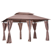 Load image into Gallery viewer, 10&#39;x13&#39; Outdoor 2-Tier Vented Canopy Steel Gazebo BBQ Party Tent Shelter Shade
