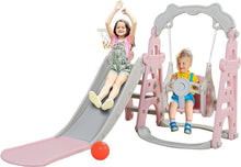 Load image into Gallery viewer, 4 in1 Kids Slide and Swing Set Indoor Outdoor Playground Climber Playset Safety