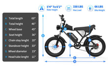 Load image into Gallery viewer, Electric Bike 1000W/2000W 13Ah/20Ah/40Ah 20'' Fat Tire Mountain E-bike