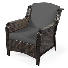 Load image into Gallery viewer, 5 Pieces Patio Furniture Set Outdoor Rattan Conversation Sofa Set W/ Cushions