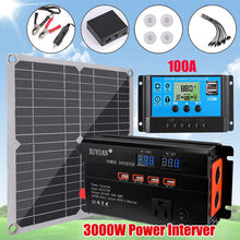 Load image into Gallery viewer, 6000W Complete Solar Panel Kit Solar Power Generator 100A Home 110V Grid System