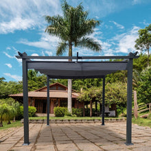 Load image into Gallery viewer, 13x10 Ft Outdoor Aluminum Pergolas Patio Retractable Pergola with Canopy