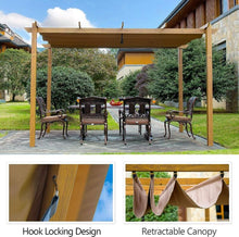 Load image into Gallery viewer, 10&#39;x13&#39; Outdoor Retractable Pergola Against The Wall w/Canopy
