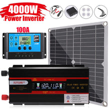 Load image into Gallery viewer, 6000W Complete Solar Panel Kit Solar Power Generator 100A Home 110V Grid System