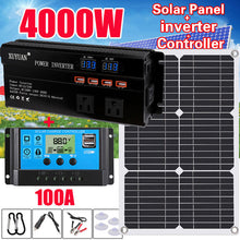 Load image into Gallery viewer, 6000W Complete Solar Panel Kit Solar Power Generator 100A Home 110V Grid System