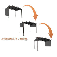 Load image into Gallery viewer, 12 x 9 Ft Patio Retractable Steel Pergola, Outdoor Canopy Gazebo Shade