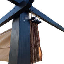 Load image into Gallery viewer, 13x10 Ft Outdoor Aluminum Pergolas Patio Retractable Pergola with Canopy