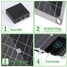 Load image into Gallery viewer, 6000W Complete Solar Panel Kit Solar Power Generator 100A Home 110V Grid System