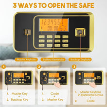 Load image into Gallery viewer, 2.2 Cub Safe Box Digital Combination LED Lock Safe Keypad Home