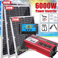 Load image into Gallery viewer, 6000W Complete Solar Panel Kit Solar Power Generator 100A Home 110V Grid System
