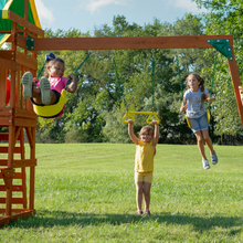 Load image into Gallery viewer, Cedar Wooden Swing Set Kids Outdoor Slide Playground