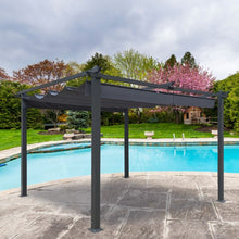 Load image into Gallery viewer, 13x10 Ft Outdoor Aluminum Pergolas Patio Retractable Pergola with Canopy
