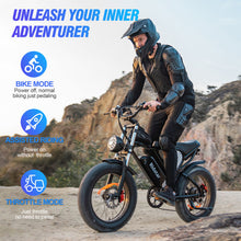Load image into Gallery viewer, Electric Bike 1000W/2000W 13Ah/20Ah/40Ah 20'' Fat Tire Mountain E-bike