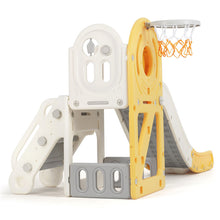 Load image into Gallery viewer, New 5 in 1 Toddler Slide Freestanding Kids Playground w/ Climber,Basketball Hoop