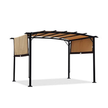 Load image into Gallery viewer, 12 x 9 Ft Patio Retractable Steel Pergola, Outdoor Canopy Gazebo Shade