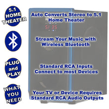 Load image into Gallery viewer, Acoustic Audio 5.1 Bluetooth 6 Speaker System Home Theater Surround Sound NEW