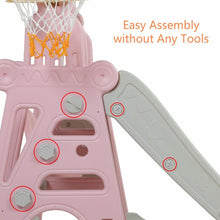 Load image into Gallery viewer, 4 in1 Kids Slide and Swing Set Indoor Outdoor Playground Climber Playset Safety