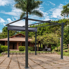 Load image into Gallery viewer, 13x10 Ft Outdoor Aluminum Pergolas Patio Retractable Pergola with Canopy