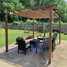Load image into Gallery viewer, 10&#39;x13&#39; Outdoor Retractable Pergola Against The Wall w/Canopy
