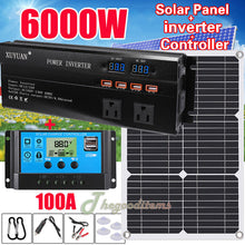 Load image into Gallery viewer, 6000W Complete Solar Panel Kit Solar Power Generator 100A Home 110V Grid System