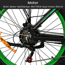 Load image into Gallery viewer, Electric Bike 1500W Fat Tire Ebikes for Adult 48V 15AH Dual Motor 45KMH 55
