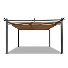Load image into Gallery viewer, 13x10 Ft Outdoor Aluminum Pergolas Patio Retractable Pergola with Canopy