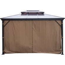 Load image into Gallery viewer, 10x10' Gazebo Hardtop Roof Aluminum Alloy Frame w/Mesh & Curtain