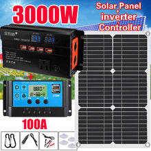 Load image into Gallery viewer, 6000W Complete Solar Panel Kit Solar Power Generator 100A Home 110V Grid System