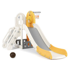 Load image into Gallery viewer, New 5 in 1 Toddler Slide Freestanding Kids Playground w/ Climber,Basketball Hoop