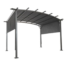 Load image into Gallery viewer, 12 x 9 Ft Patio Retractable Steel Pergola, Outdoor Canopy Gazebo Shade