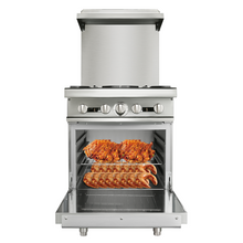 Load image into Gallery viewer, New 24&quot; Natural Gas Commercial Restaurant Kitchen 4 Burner Range W/Standard Oven
