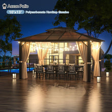 Load image into Gallery viewer, 10&#39;x13&#39; PVC Roof Gazebo, Outdoor PVC Double Roof Canopy Aluminum Frame
