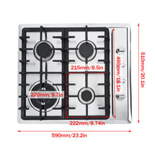 Load image into Gallery viewer, 23'' 4 Burners Built-In Stove Top Gas Cooktop LPG/NG Gas Cooking Cooktop Kitchen