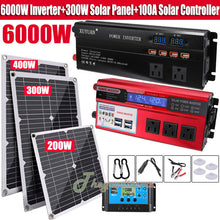 Load image into Gallery viewer, 6000W Complete Solar Panel Kit Solar Power Generator 100A Home 110V Grid System