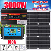 Load image into Gallery viewer, 6000W Complete Solar Panel Kit Solar Power Generator 100A Home 110V Grid System