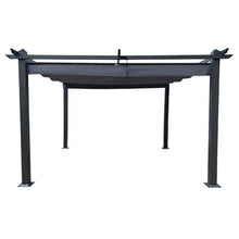 Load image into Gallery viewer, 13x10 Ft Outdoor Aluminum Pergolas Patio Retractable Pergola with Canopy