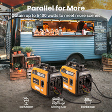 Load image into Gallery viewer, Gas Powered 3500 Watt Portable Inverter Generator Super Quiet 58 dB Home Backup